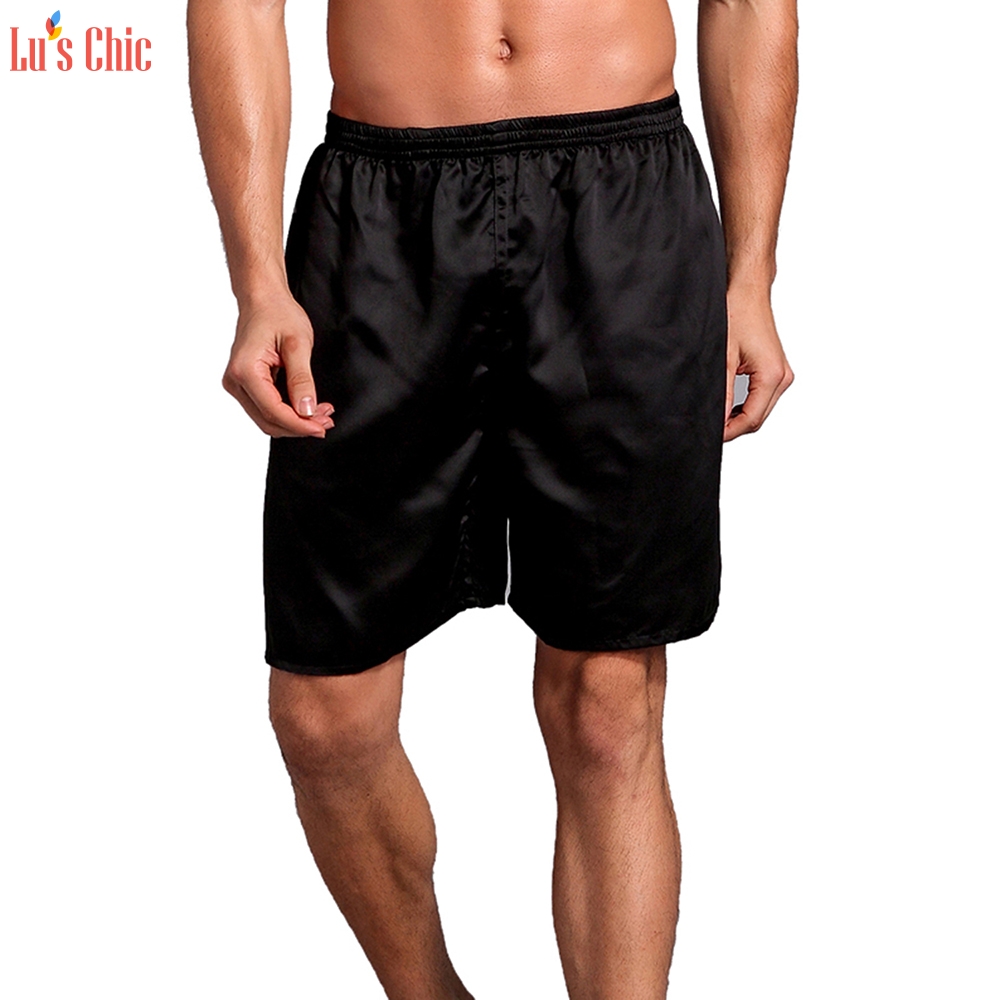 Men's Satin Boxers Luxury Silk Shorts- Lu's Chic